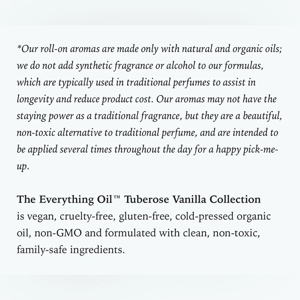 Tuberose Vanilla Roll-on Scent